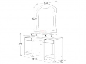 Стол туалетный Ольга 10 МДФ в Усть-Катаве - ust-katav.mebel74.com | фото 2