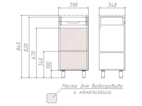 Тумба под умывальник Andrea 40 3D без ящика в Усть-Катаве - ust-katav.mebel74.com | фото 3